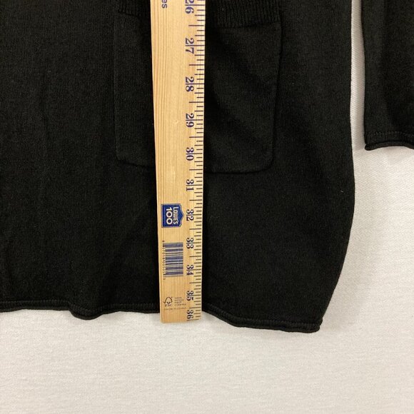 New White House Black Market Black Deep V Neck Light Knit Sweater Tunic XL - Picture 6 of 10